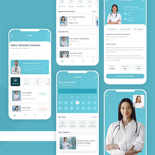 Doctor & Medical Appointment Mobile App UI Kit