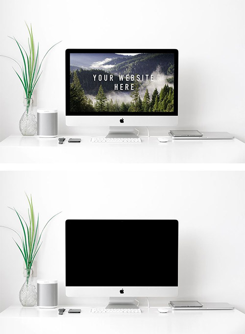 Apple iMac PSD Mock up