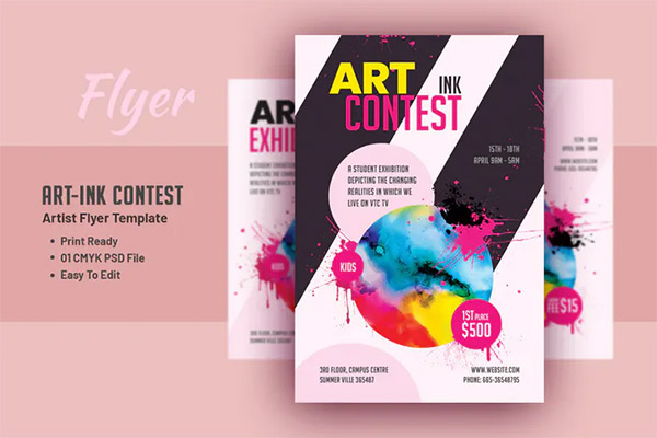 Art-Ink Contest - Artist Flyer Template