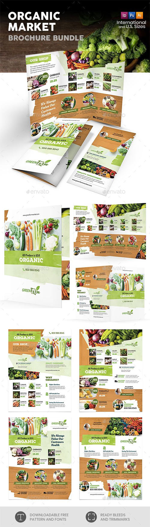 Organic Market Trifold Brochure 3