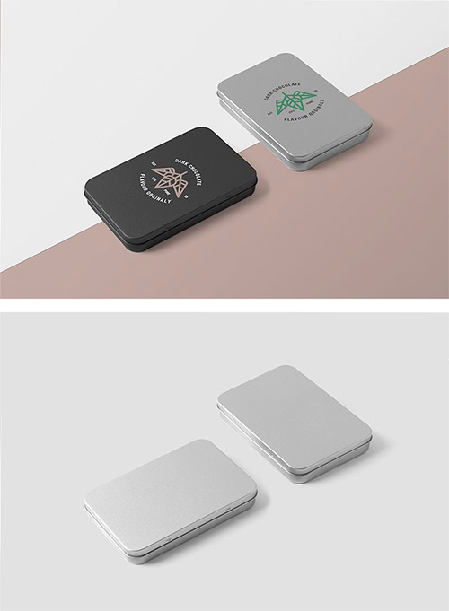 Metal Boxes Mockup