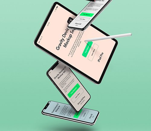 Gravity Devices UI Mockup Set v7
