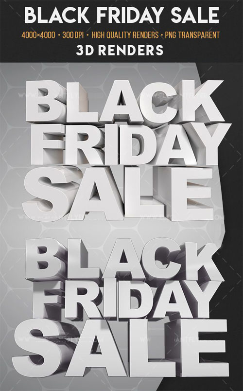 Black Friday Sale 3D Render Templates