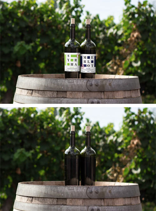 Wine Bottles Mockup