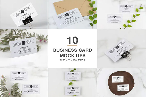 Business Card series Mock Up PSD