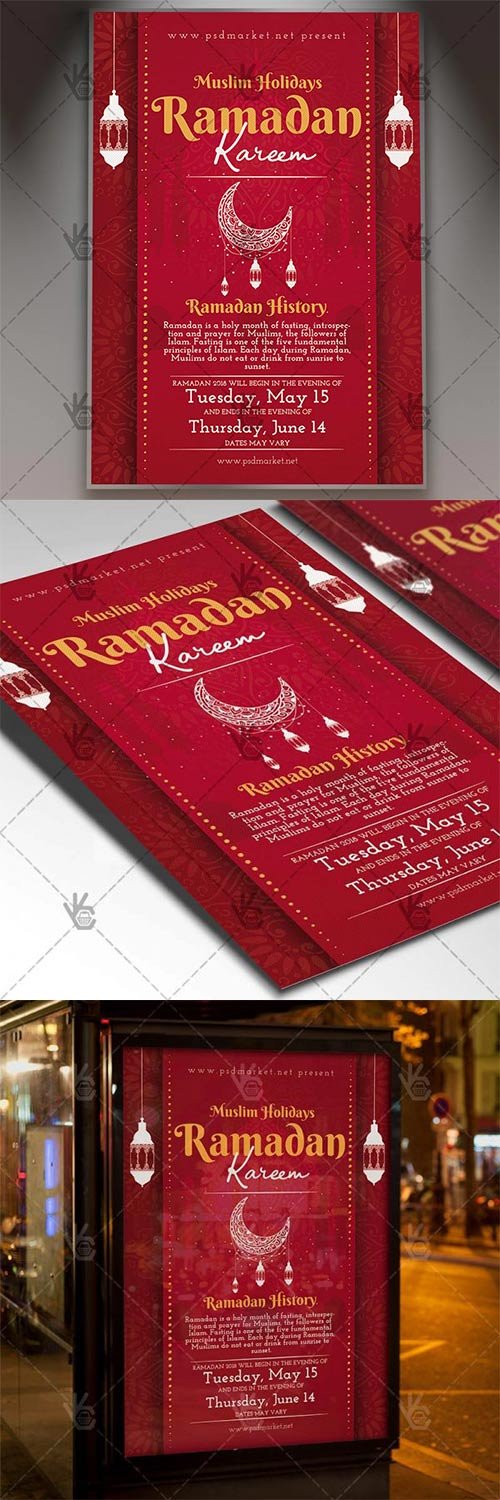 Ramadan Kareem Flyer - Islamic PSD Template
