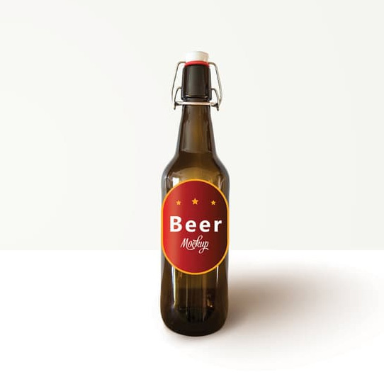 Craft Beer Bottle PSD Mockup