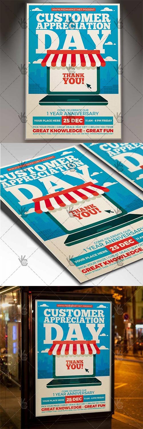 Customer Appreciation Day - Business Flyer PSD Template