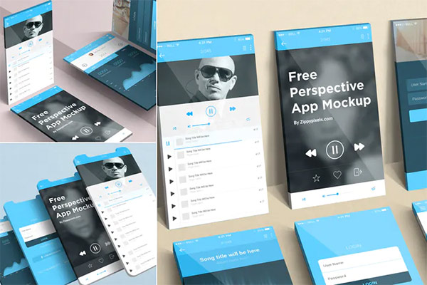 iOS Perspective Mockups