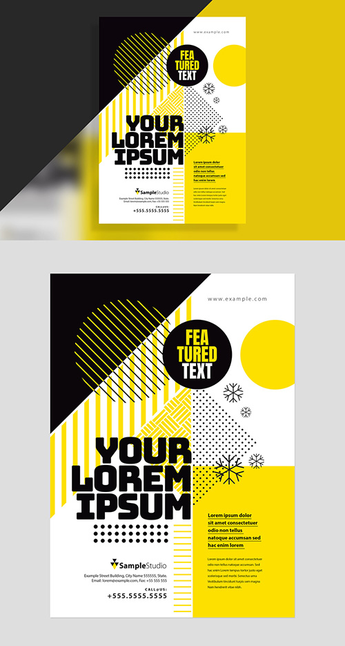 Yellow and Black Event Poster Layout 302490970