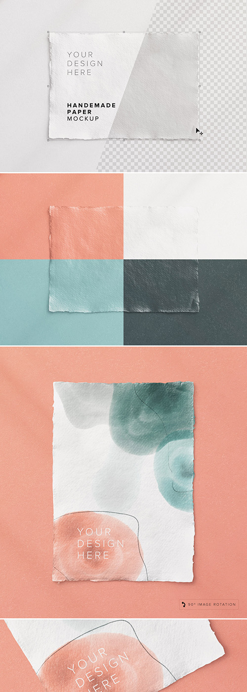 Handmade Paper Sheet Mockup