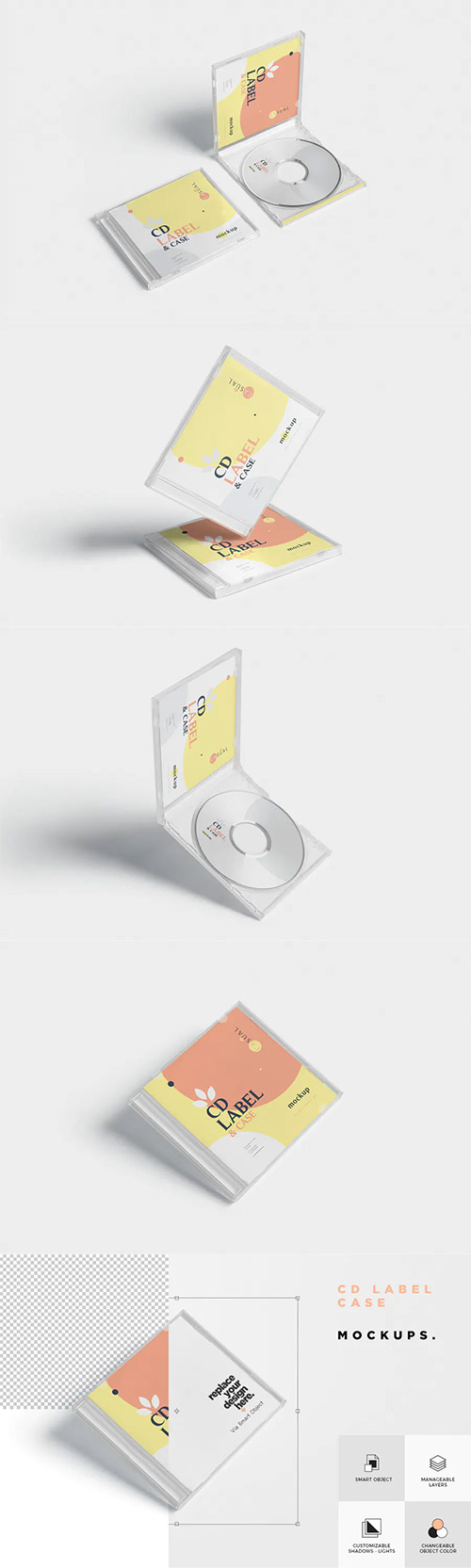 CD Label and Case Mockups