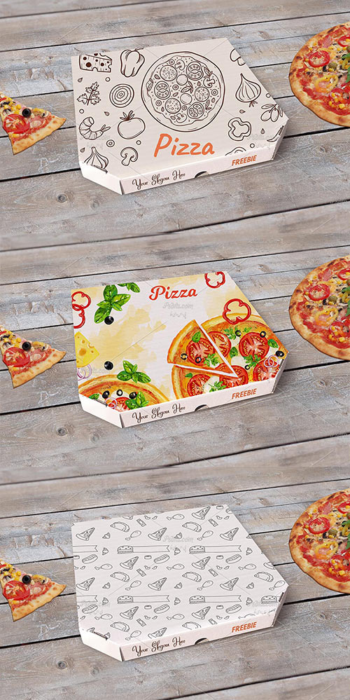 Pizza Box PSD Mockup