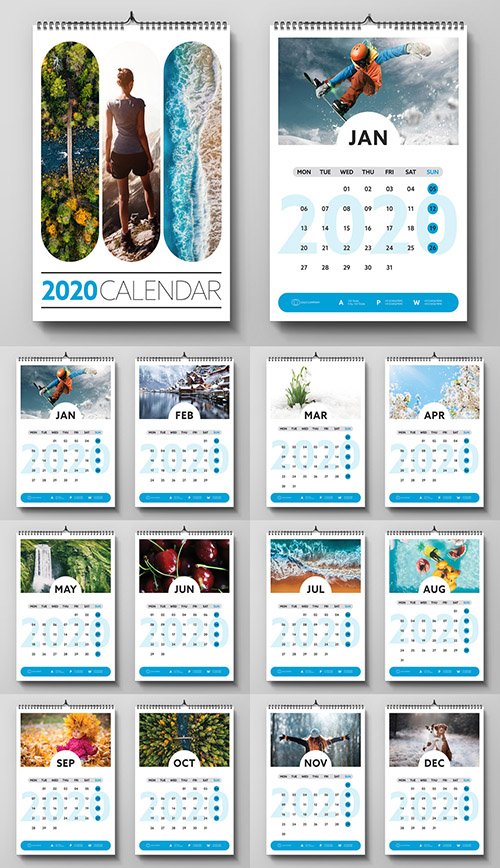 2020 Wall Calendar Layout