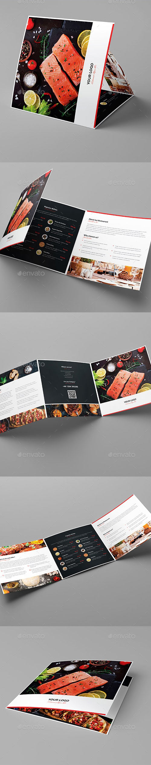 Brochure - Restaurant Tri-Fold Square
