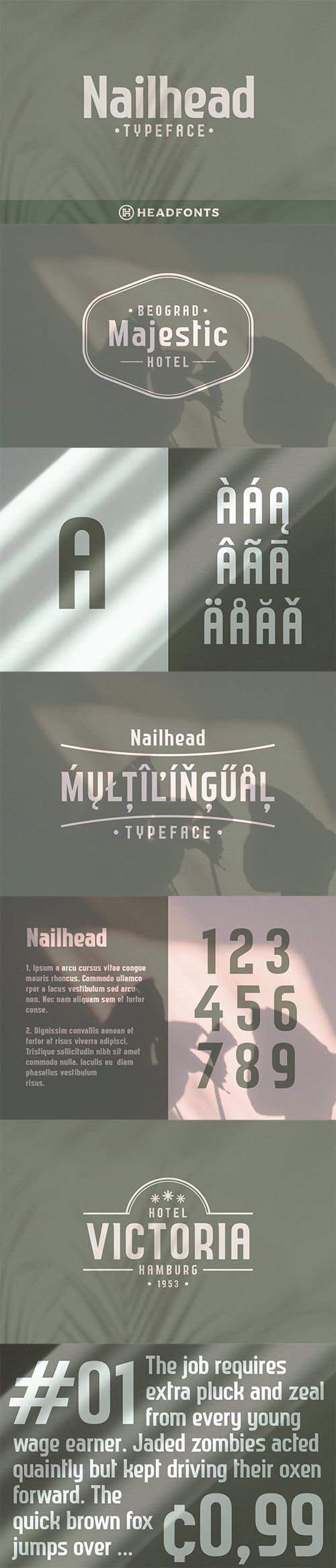 Nailhead Modern Wedding Typeface