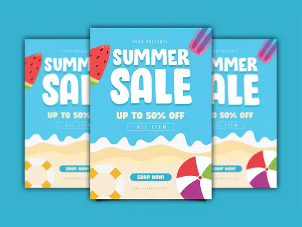 Summer Sale Flyer PSD