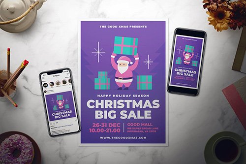 Christmas Sale Flyer Set