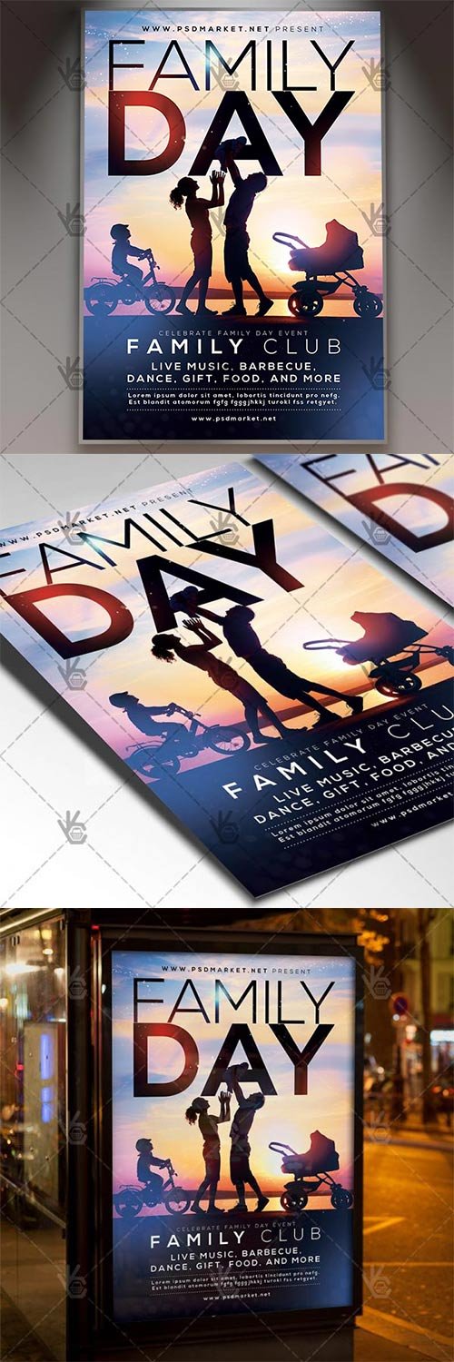 Family Day Celebration - Community Flyer PSD Template