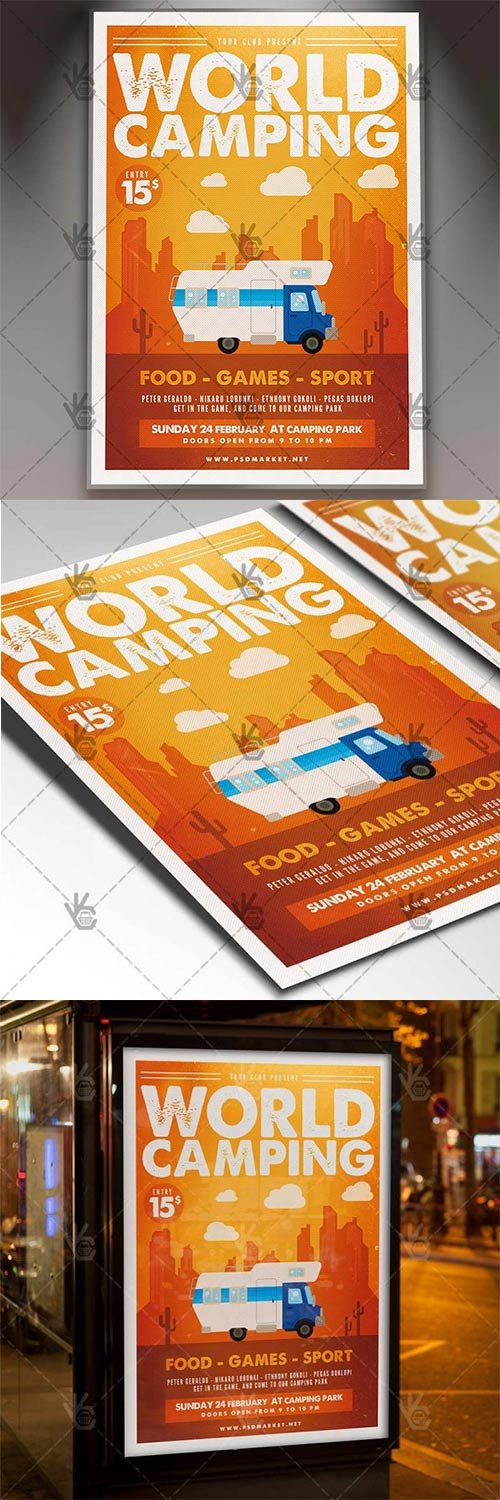Camping World - Summer Flyer PSD Template