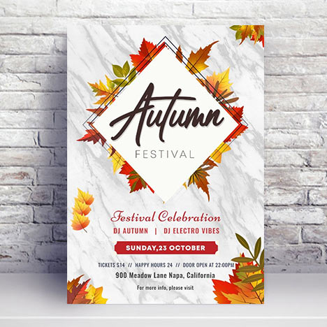 Autumn Festival - Premium flyer psd template
