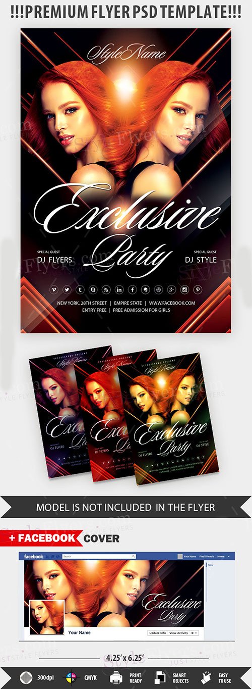 Exclusive Party Flyer PSD Template