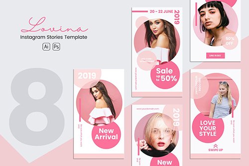 Sweet Fashion Instagram Stories PSD & AI Template