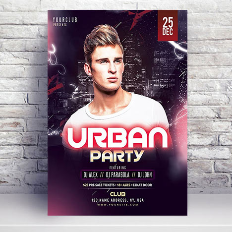 Urban Party PSD Flyer Template