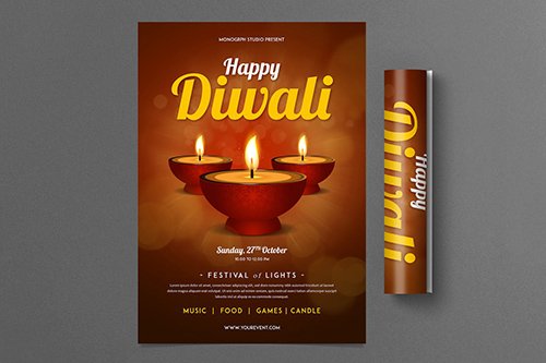 Diwali Festival Flyer PSD