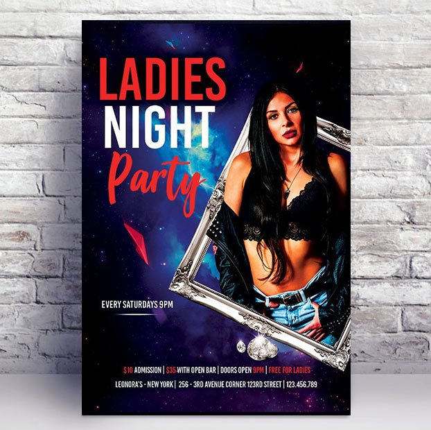 Ladies Event Party Club PSD Flyer Template