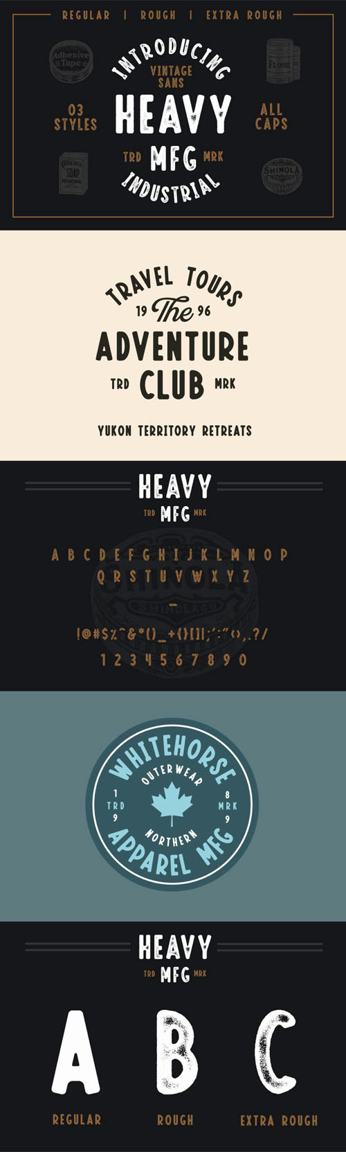 Heavy MFG - Vintage Press Inspired Sans Serif Font