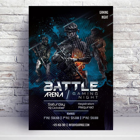 Battle Arena - Premium flyer psd template
