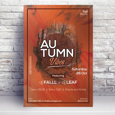 Autumn Vibes - Premium flyer psd template