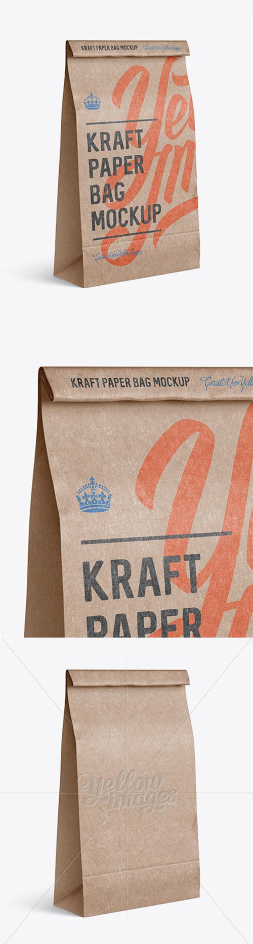 Kraft Paper Food/Snack Bag Mockup