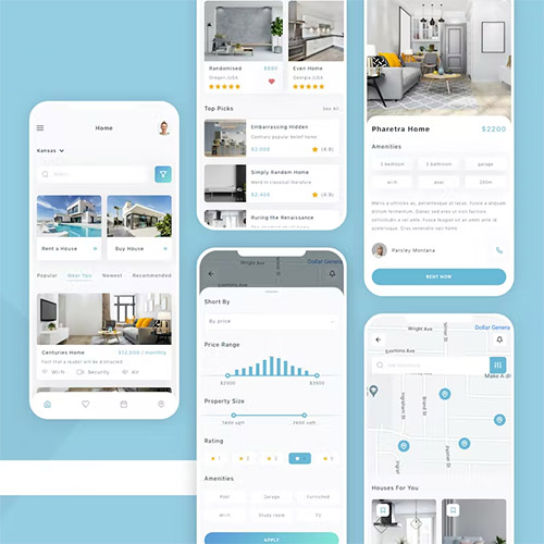 Real Estate Platform Mobile App UI Kit