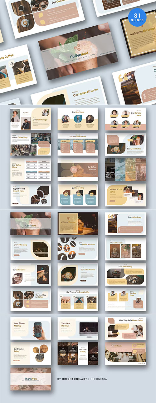 PowerPoint Template - Coffee Mint