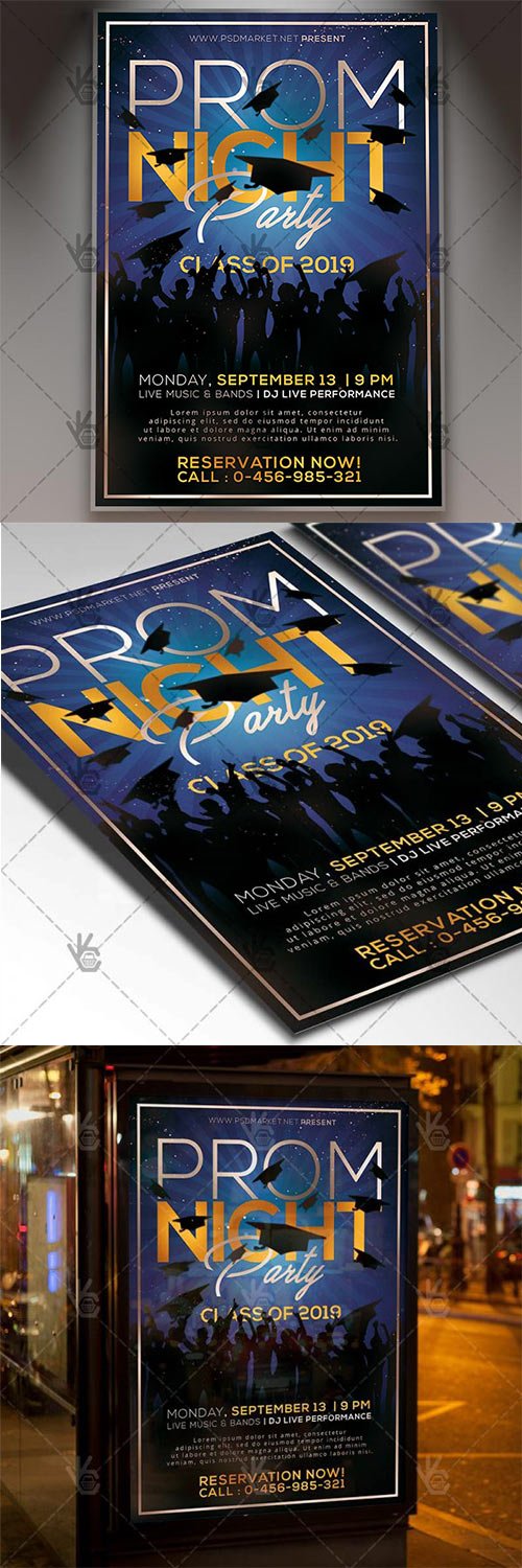 Prom Night Flyer - School PSD Template