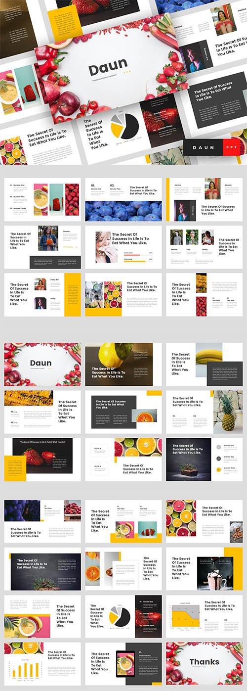 Daun - Food PowerPoint, Keynote and Google Slides Templates