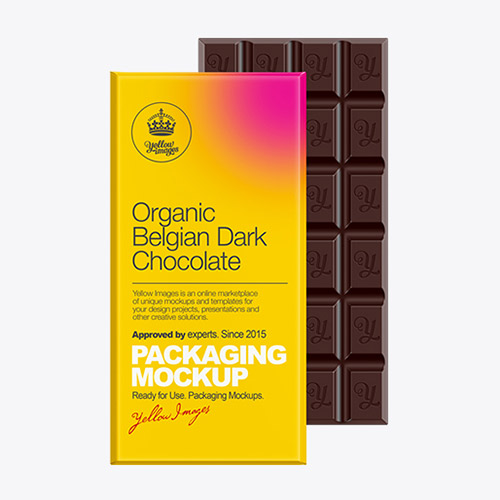 Dark Chocolate Bar Mockup 10707