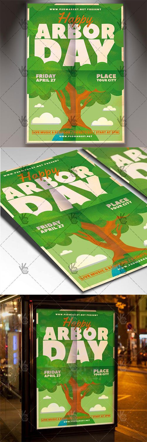 National Arbor Day Flyer - American PSD Template