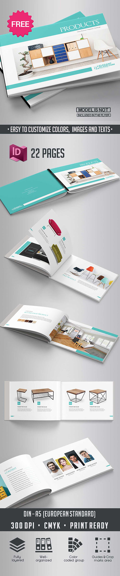 A23 Product Catalog Brochure Indd Template - Brochure Templates With Regard To Product Brochure Template Free