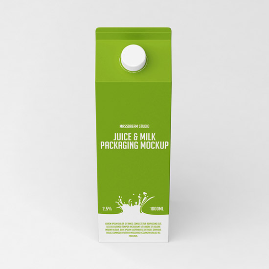 Juice & Milk Packaging Free Mockup