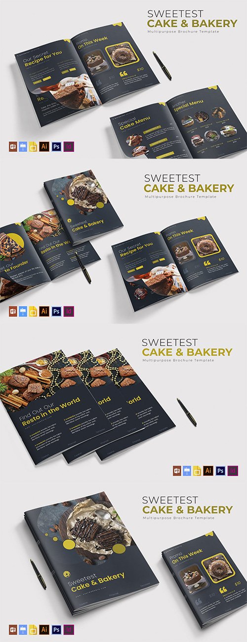 Sweetest Cake & Bakery | Brochure Template