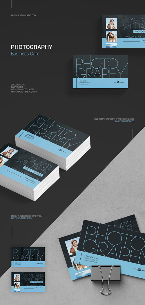 Photography Business Card in PSD