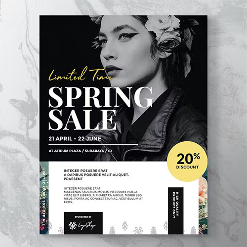 Spring Fashion Shop Sale - Flyer Template