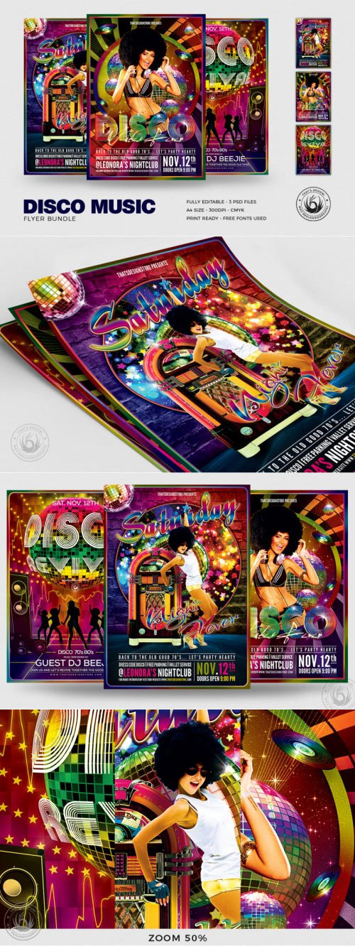 Disco Music Flyer Bundle V1