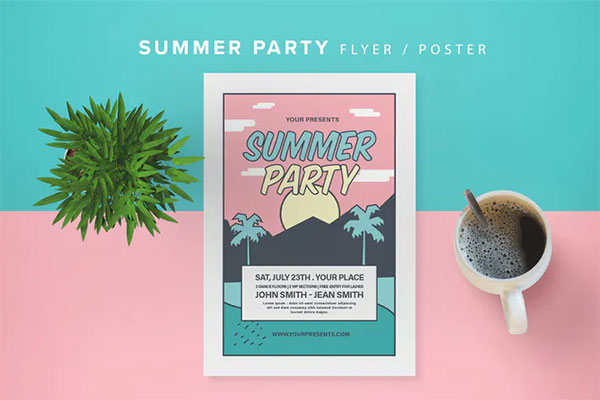 Summer Party Flyer 2 PSD