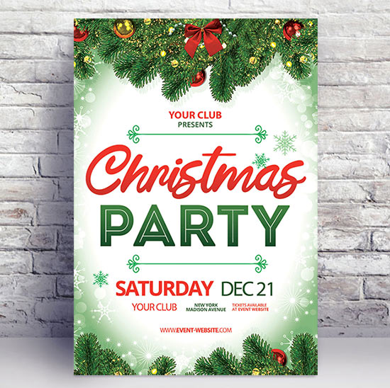 Free Christmas Party Flyer Template