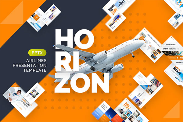 Horizon Airlines Presentation PowerPoint Template