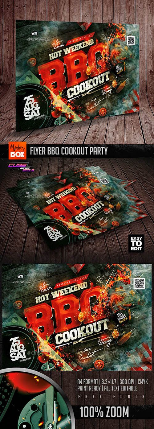 Flyer BBQ Cookout Party